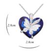 Butterfly heart- kék- Swarovski kristályos nyaklánc 