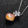 Virágálom - Swarovski kristályos nyaklánc- Light Peach