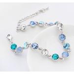 Kristály tél - Swarovski kristályos karkötő - kék