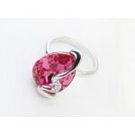 Rose brush- Swarovski kristályos - Gyűrű - rózsaszín