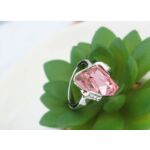 Stone - rózsaszín-Swarovski kristályos-gyűrű