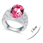 Margo- rózsaszín- Swarovski kristályos - Gyűrű