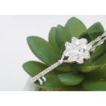 Szerencsehozó kulcs- fehér- Swarovski kristályos nyaklánc