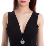 Boccadamo Jewels - bronz nyaklánc - Alissa - fekete -ezüst - szív