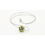 Helix Bead - Swarovski medál nyaklánccal - Olivine - zöld