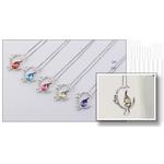 A cica és az álmok  - Swarovski kristályos nyaklánc - rózsaszín