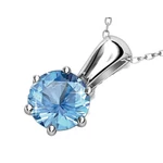 Március-Birth Stone Swarovski kristályos nyaklánc - Aquamarine - kék