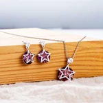 Álom és csillag - Swarovski kristályos ékszerszett - Light Ametist - rózsaszín