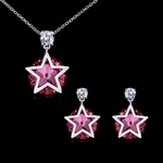 Álom és csillag - Swarovski kristályos ékszerszett - Light Ametist - rózsaszín