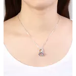 Bent snake- színes-ezüst kristályos nyaklánc