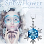 Snowflake- Swarovski kristályos nyaklánc - kék