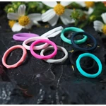 Szögletes - trendi szilikongyűrű - 10 db-os szettben - 3mm