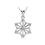 Hópihe - Swarovski kristályos  nyaklánc - fehér