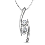 Egymás mellett - Swarovski kristályos  nyaklánc - fehér