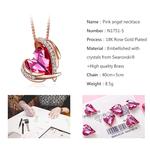 Pink Angel- Swarovski kristályos nyaklánc-rózsaszín-arany