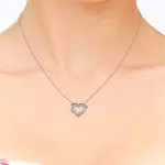 Catalina- Swarovski kristályos szív alakú nyaklánc díszdobozban - fehér