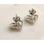 LOVE - ékszerdobozos Swarovski kristályos fülbevaló - fehér