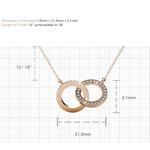 Double Circle- Swarovski kristályos nyaklánc díszdobozban