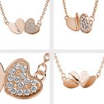 Tükör szívem-Swarovski kristályos nyaklánc díszdobozban