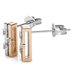 Avery- Swarovski kristályos fülbevaló - fehér