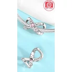Pandora stílusú ezüst charm - Forever love