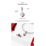 Pandora stílusú ezüst charm - Rose