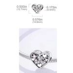 Pandora stílusú ezüst charm - My heart