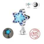 Pandora stílusú ezüst charm - Star