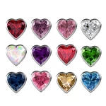 Silver Heart-Swarovski kristályos fülbevaló
