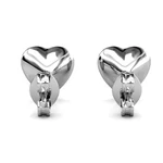 Silver Heart-Swarovski kristályos fülbevaló