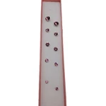 5 pár ékszerdobozos Swarovski kristályos fülbevaló kollekció - pink
