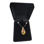 Drop- Swarovski kristályos nemesacél ékszerszett - színjátszófehér