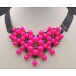 Alison - Swarovski gyöngy ékszerszett -  NeonPink