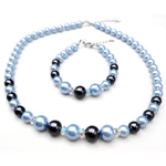 Swarovski gyöngy ékszerszett - Blue-Black Pearl