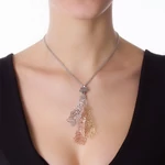 Boccadamo Jewels -  ezüst nyaklánc -2 színű medállal-Hemerocallis