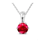 Január-Birth Stone Swarovski kristályos nyaklánc - Garnet - piros