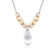 Classic pearl- nyakék - Swarovski kristályos - fehér