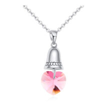 The bell of the love- rózsaszín-  Swarovski kristályos nyaklánc - Valentin napra ajánljuk!