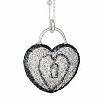 Boccadamo Jewels - bronz nyaklánc - Alissa - fekete -ezüst - szív
