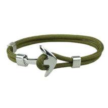 Anchorissime - Anchor horgony karkötő - ezüst- katonai zöld kötéllel