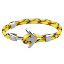 Anchorissime - Anchor horgony karkötő - ezüst- sárga mintás kötéllel
