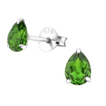 Ava - Swarovski kristályos fülbevaló -  Fern Green