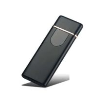 Elegáns  2.USB öngyújtó, látványos bekapcsológombbal -  fekete