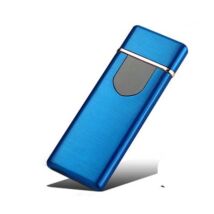 Elegáns  2.USB öngyújtó, látványos bekapcsológombbal -  kék