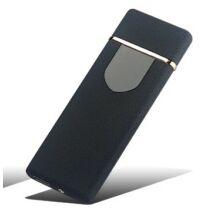 Elegáns  2.USB öngyújtó, látványos bekapcsológombbal -matt  fekete