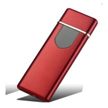Elegáns  2.USB öngyújtó, látványos bekapcsológombbal -  piros