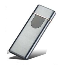 Elegáns  2.USB öngyújtó, látványos bekapcsológombbal -  ezüst