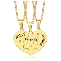 Best Friends Forever - páros acél nyaklánc-3 Barát