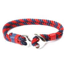 Anchorissime - Anchor horgony karkötő - ezüst- piros-kék kötéllel