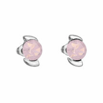 Small  - Kézzel készített Swarovski kristályos fülbevaló - Rose water opal - rózsaszín
